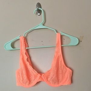 3/$15 NWOT °Aerie° Orange Lace Unlined Plunge Bra